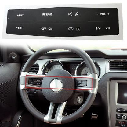 Steering Wheel Control Button Repair Decals for Ford Mustang (2010–2012)