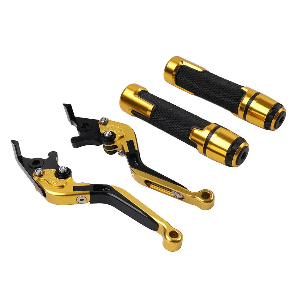 Gold Extendable Brake Clutch Lever Grip Set for Ducati Panigale (2012-2019)