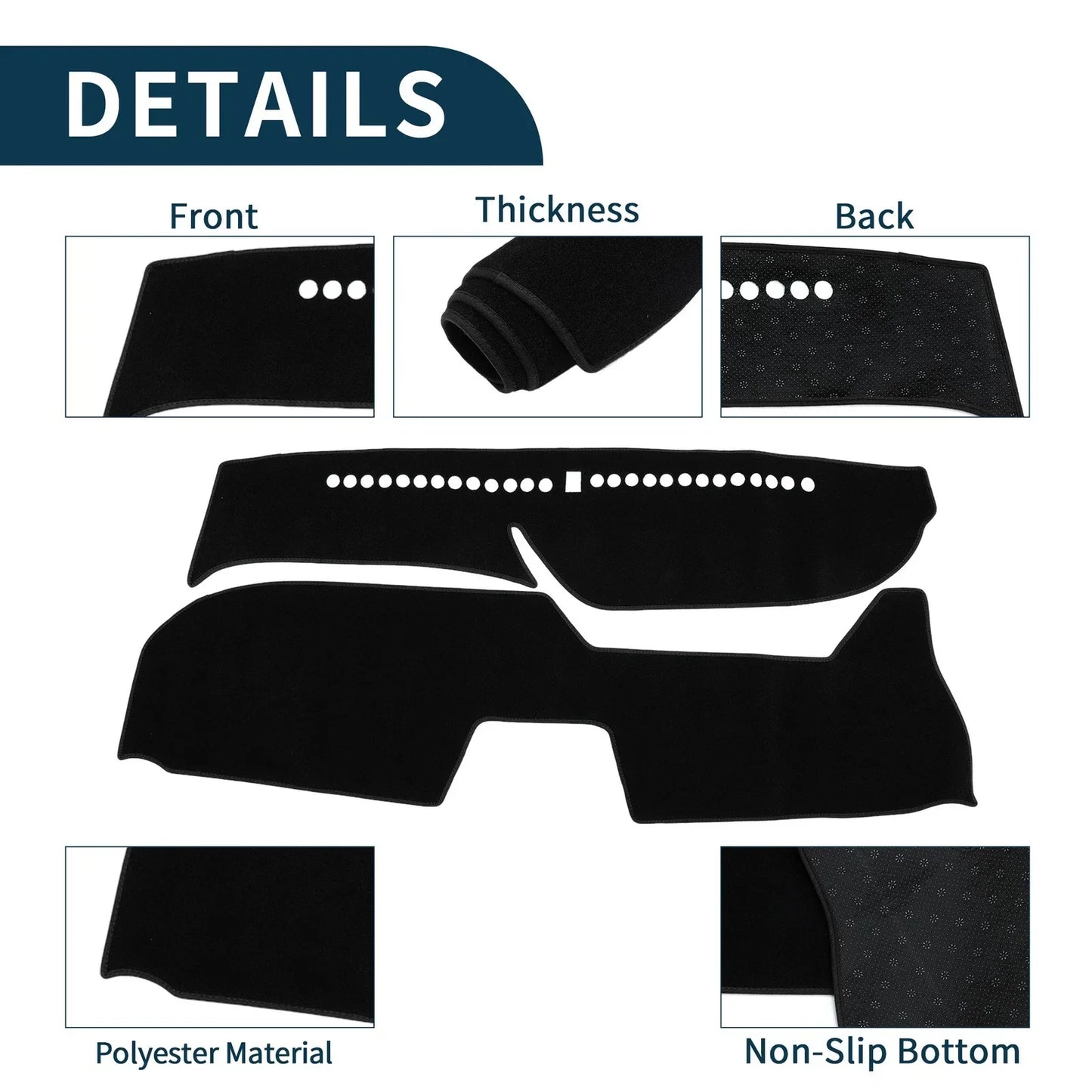 Dashboard Cover Mat for Honda FREED GB5/6/7/8 (2016-2024) Sun Protector Black