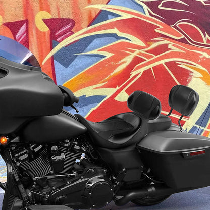 Seat Backrest Pad for Harley Touring Road King Glide (2009-2023)