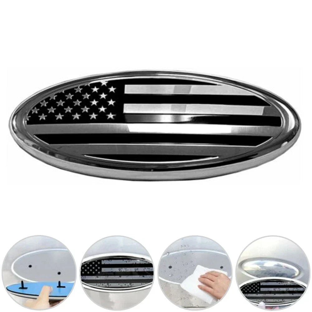 US Flag Oval Emblem Badge /239cm Front Grill Tailgate for Ford F150/F350