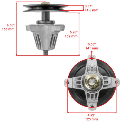 42 Inch Spindle with Pulley Blade Kit for MTD Cub Cadet XT1 LT42 (2018–2024)