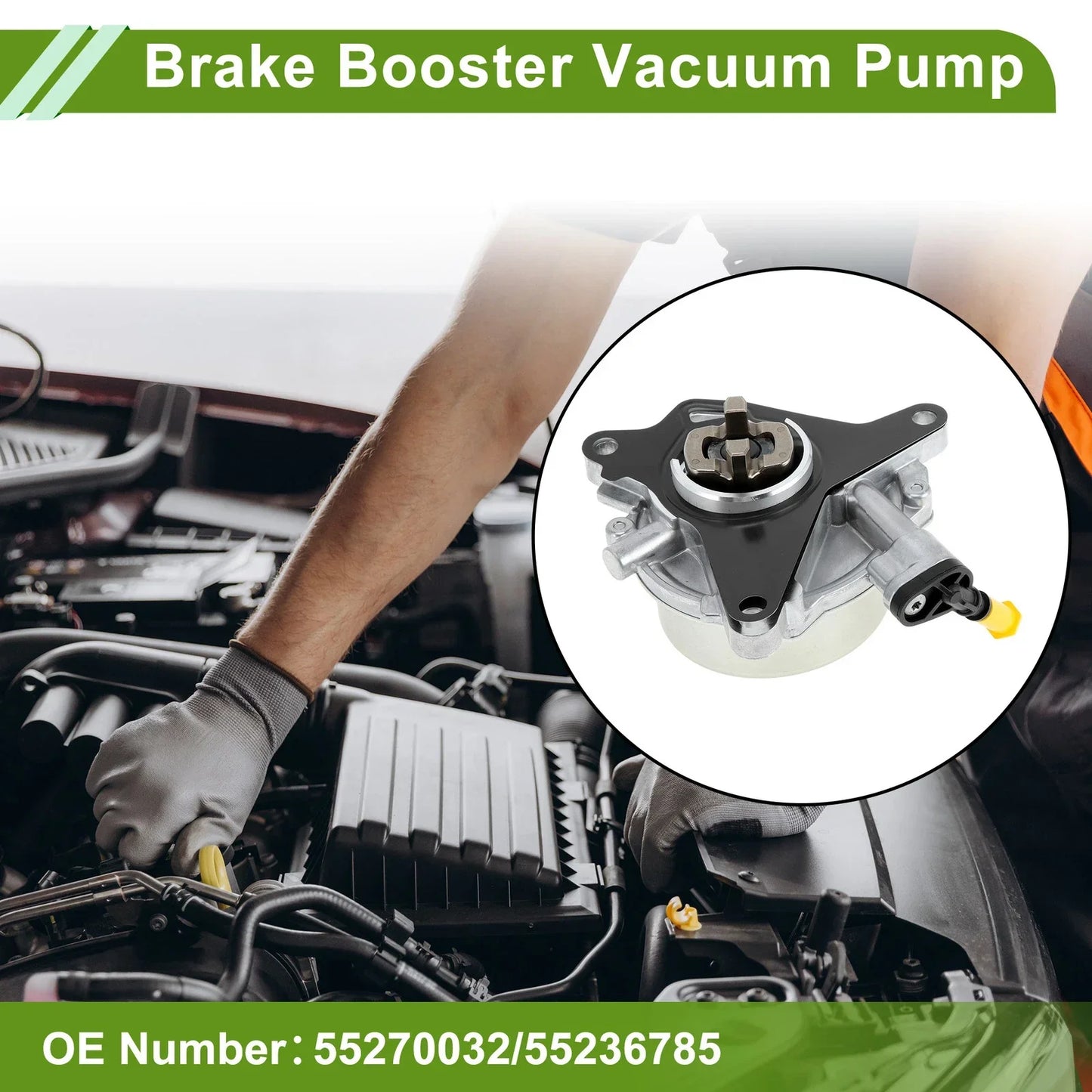Brake Vacuum Pump for Dodge Dart (2013-2016) - Engine Vacuum Pump 2 x 55270032 55236785