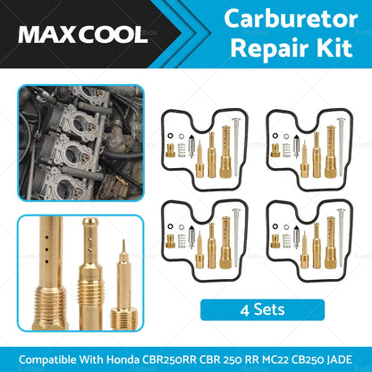4 x Carburetor Repair Kits for Honda CBR250RR CBR 250 RR MC22 CB250