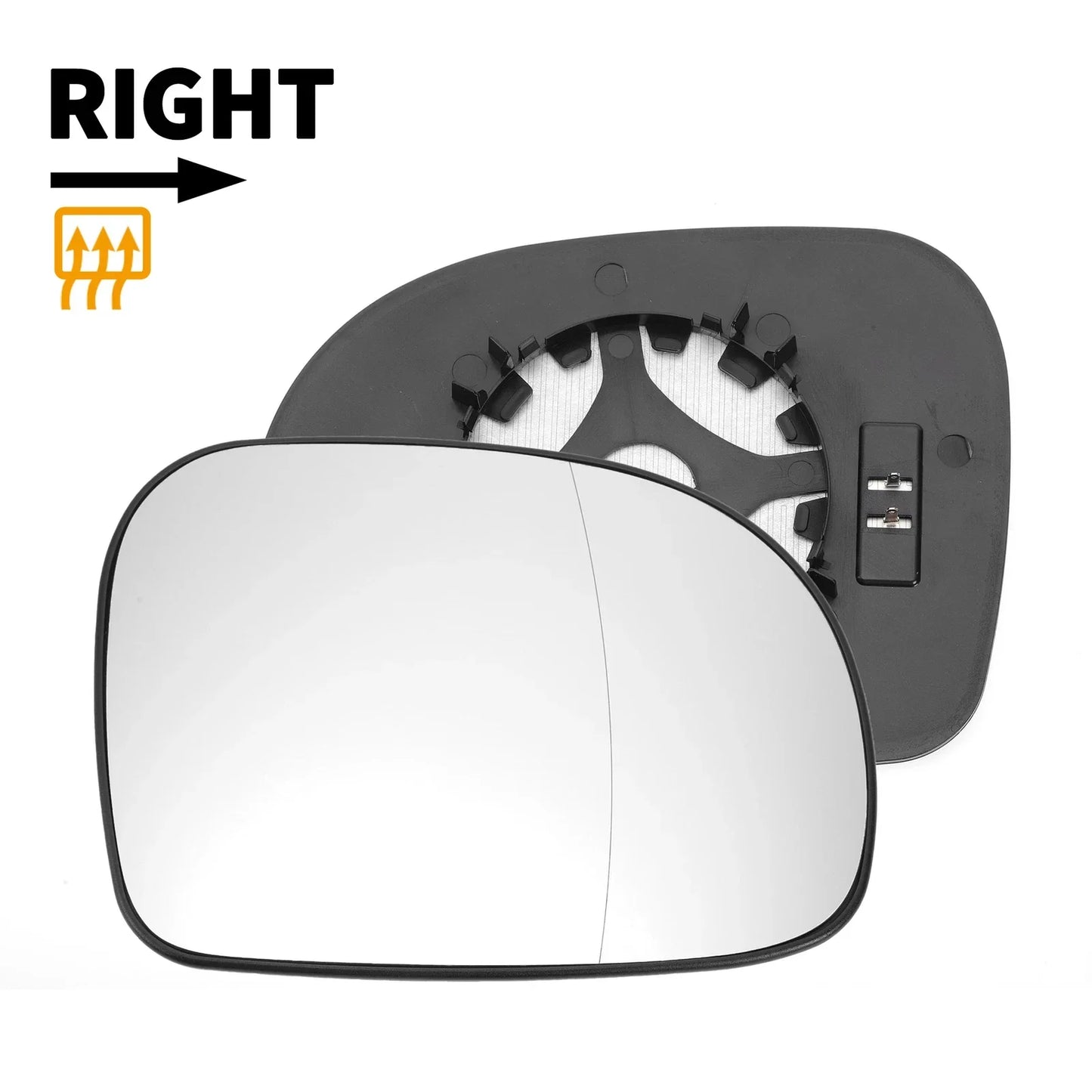 Right Side Heated White Mirror Glass for Mercedes Viano (2003-2010)