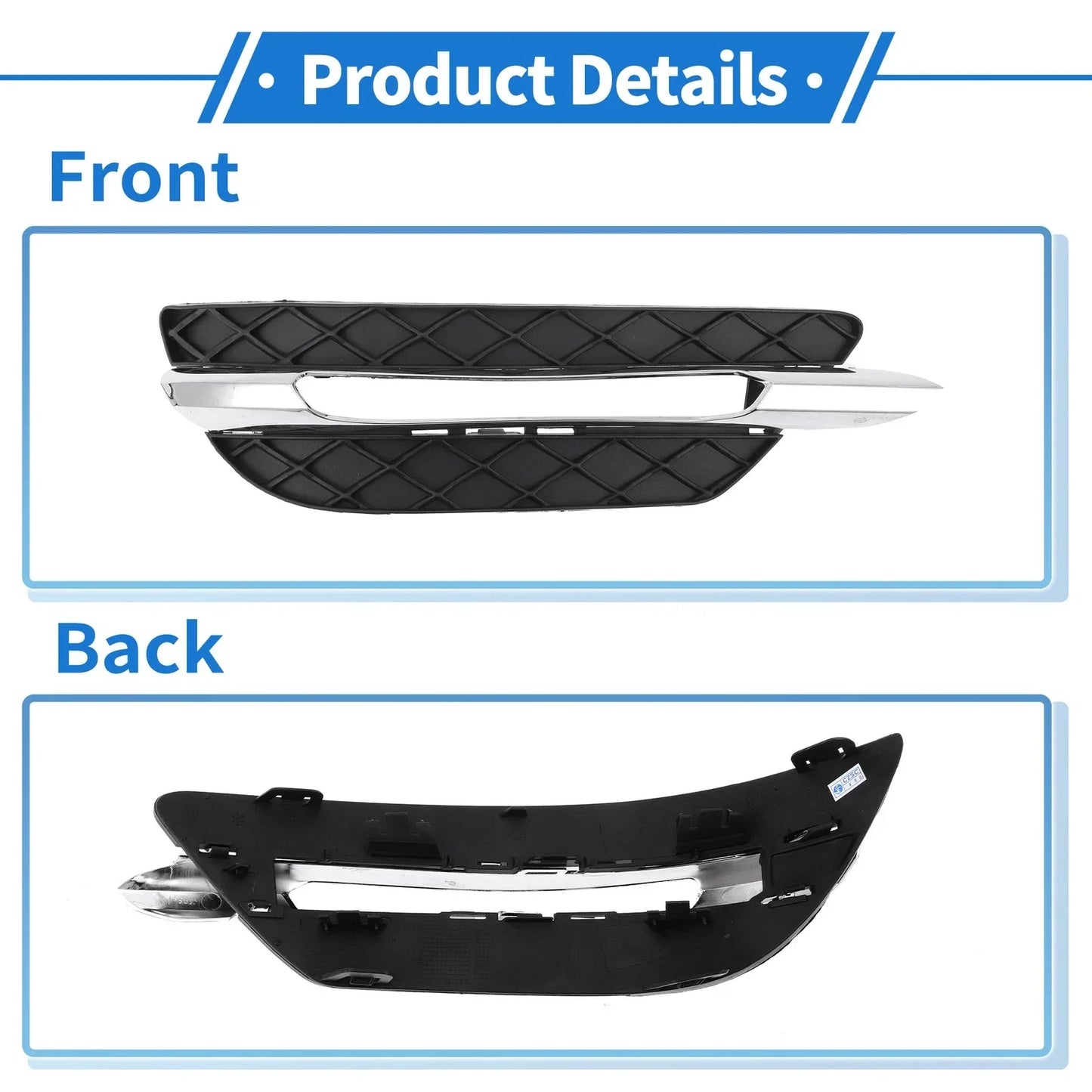 Front Left Fog Light Grill for Mercedes-Benz C300 (2008-2015)