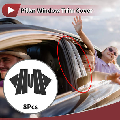 Door Pillar Window Trim for Hyundai Verna 2008-2016 Black