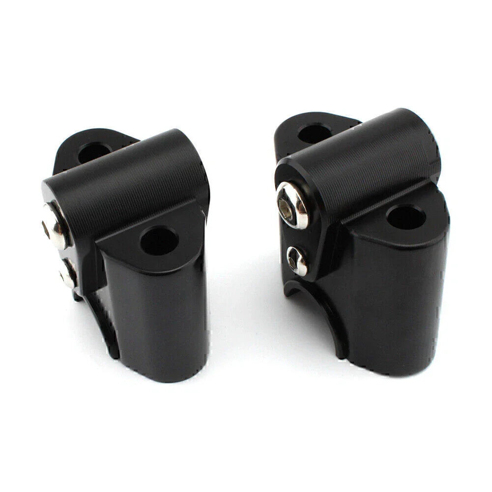 Black Handlebar Risers Lift Clamp Adapters for BMW R 18 Classic (2022-2023)
