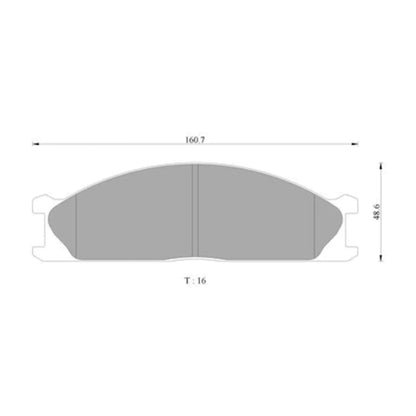 Front Disc Brake Pad Set for Nissan Pathfinder WD21 V6 3.0L VG30E (1992-1995)