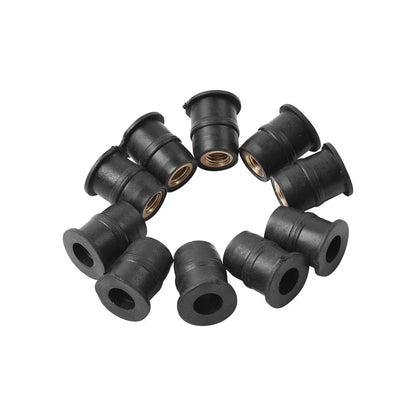 10x M5 Motorcycle Windshield Rubber Nuts Vibration Dampers for Fairing