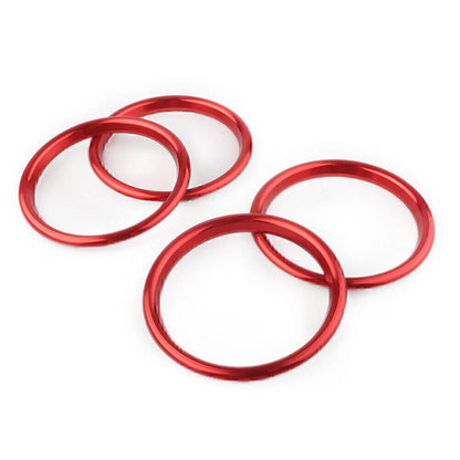 Red Chrome AC Vent Outlet Ring Sticker for Audi A3 S3 (2012-2019)