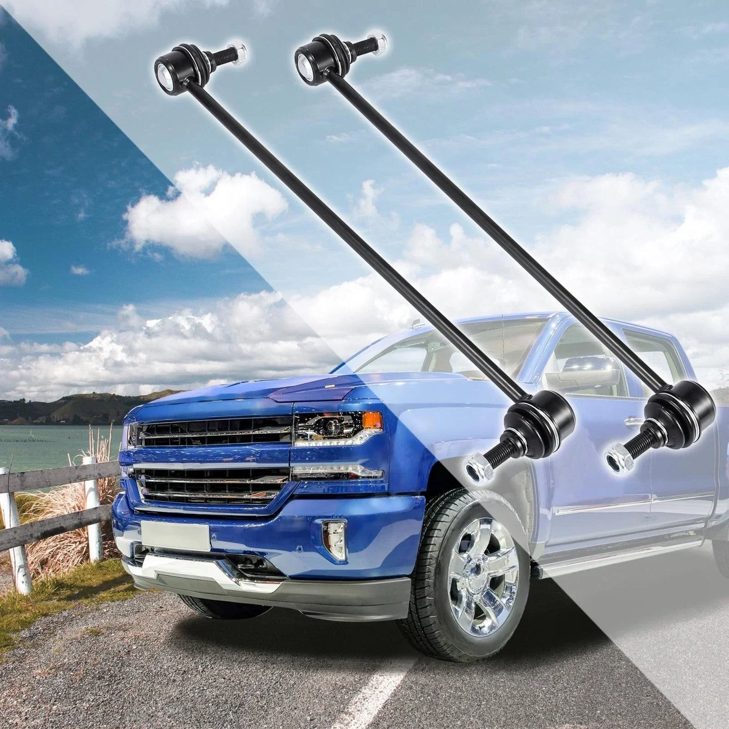 2 x Front Suspension Sway Bar End Links for Buick Terraza (2005-2007)