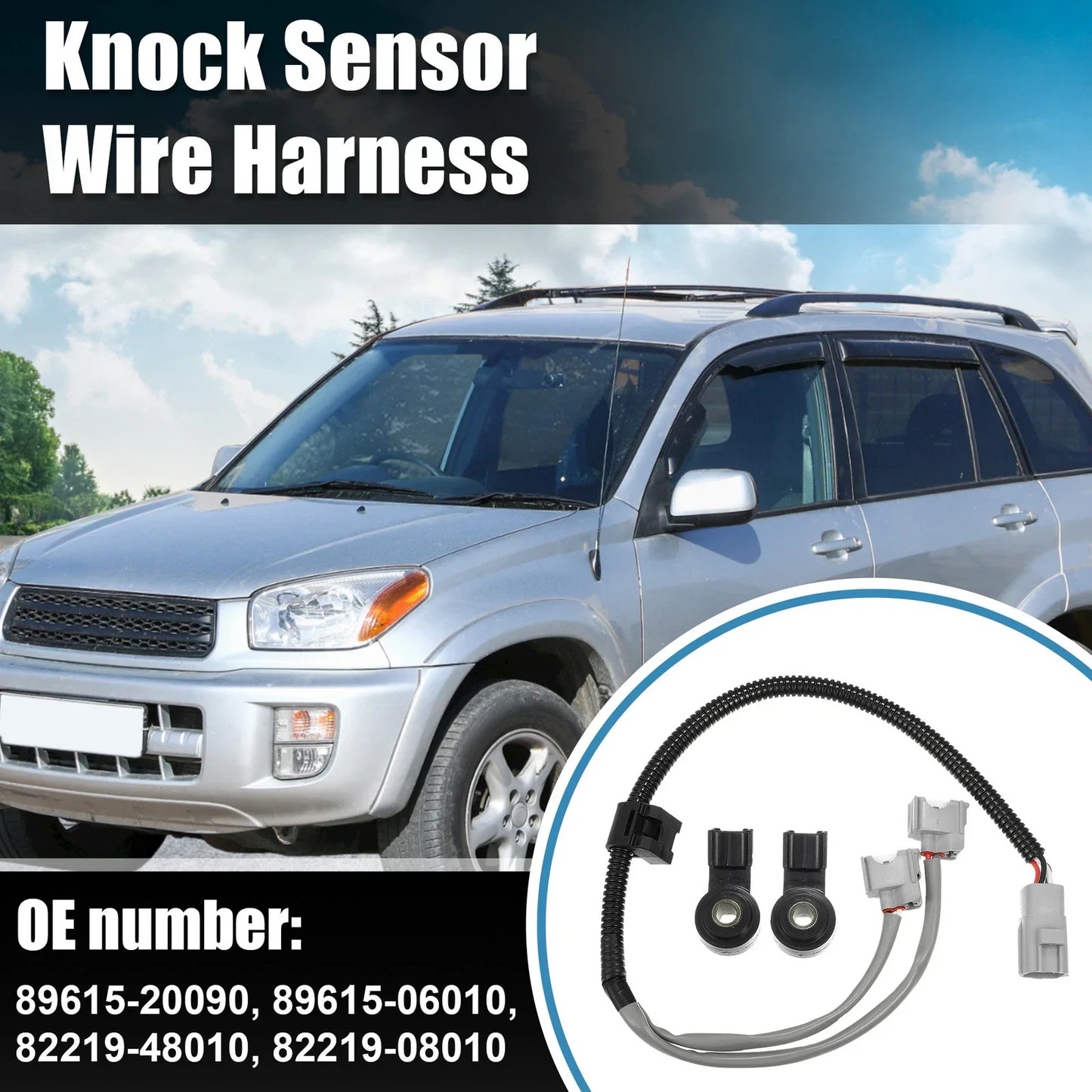 Knock Sensor Set with Harness for Toyota Camry Highlander Sienna (2001-2023)