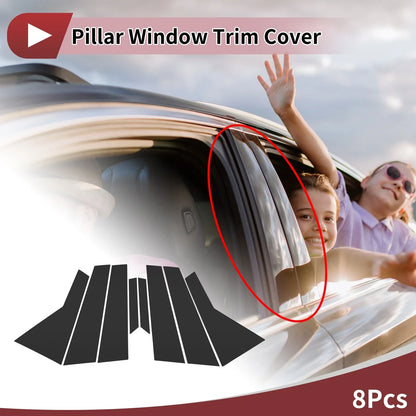 Pillar Window Trim for Porsche Cayenne 2018-2023 - Black Trim