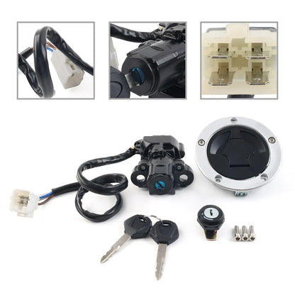 Kawasaki Vulcan S 650 Fuel Gas Cap Ignition Switch Seat Lock Set (2014-2022)