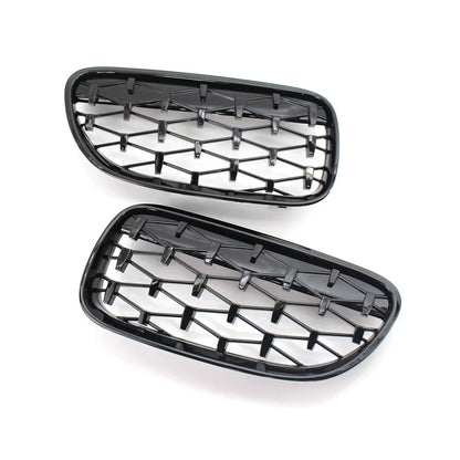 Glossy Black Front Kidney Grille Diamond Grille for BMW 3 Series (2010-2013)