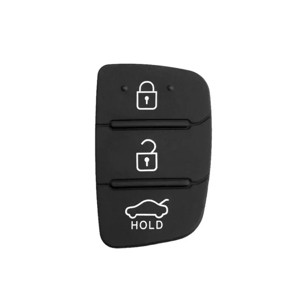 3 x Car Remote Key Shell Silicone Button Pad for Hyundai Tucson, Creta