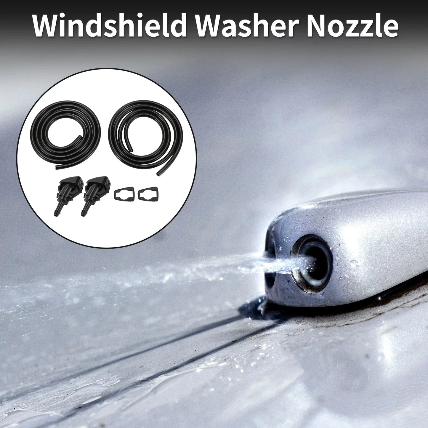 Windshield Washer Nozzle & Gasket, Fluid Hose for Dodge (2001-2009)