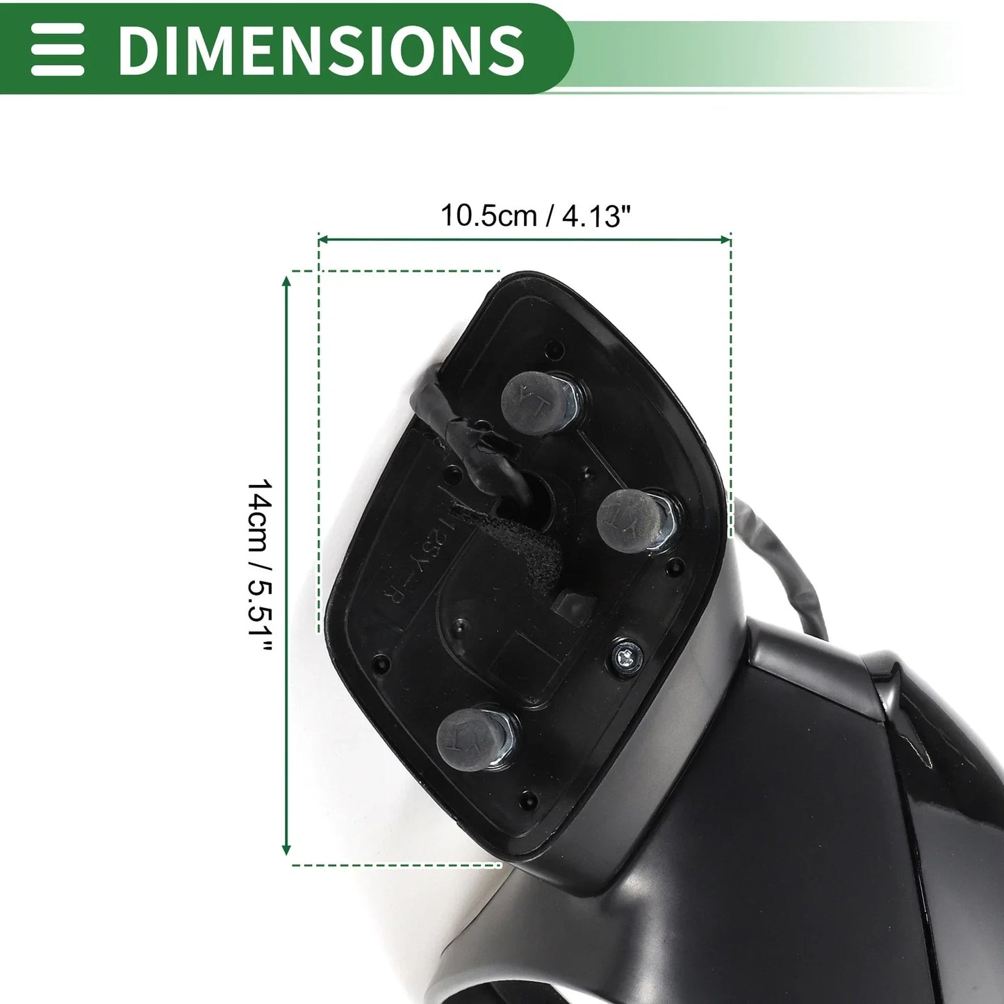 Right Side Door Mirror Replacement for Honda Civic (2016-2021) Gloss Black