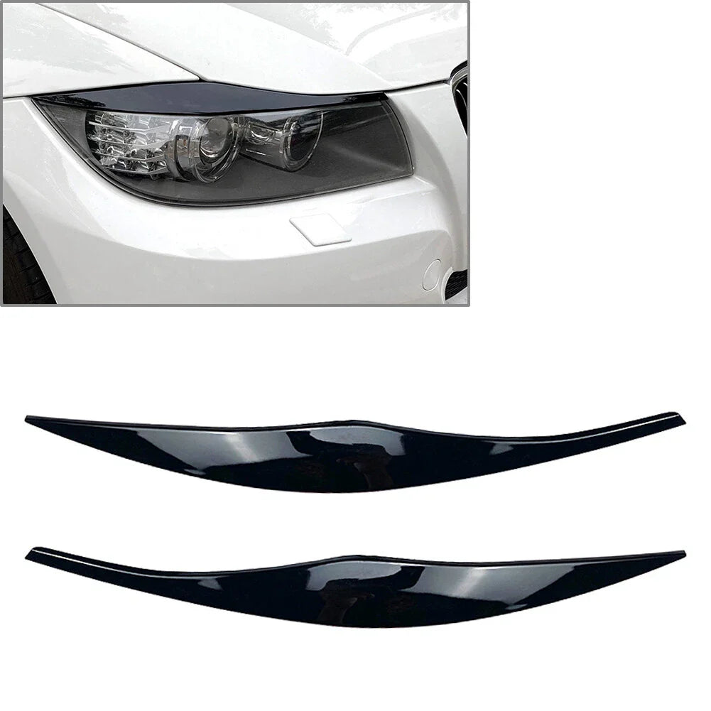 Headlight Eyelid Cover  Bright Black for BMW 3 Series E90 E91 (2006-2011)