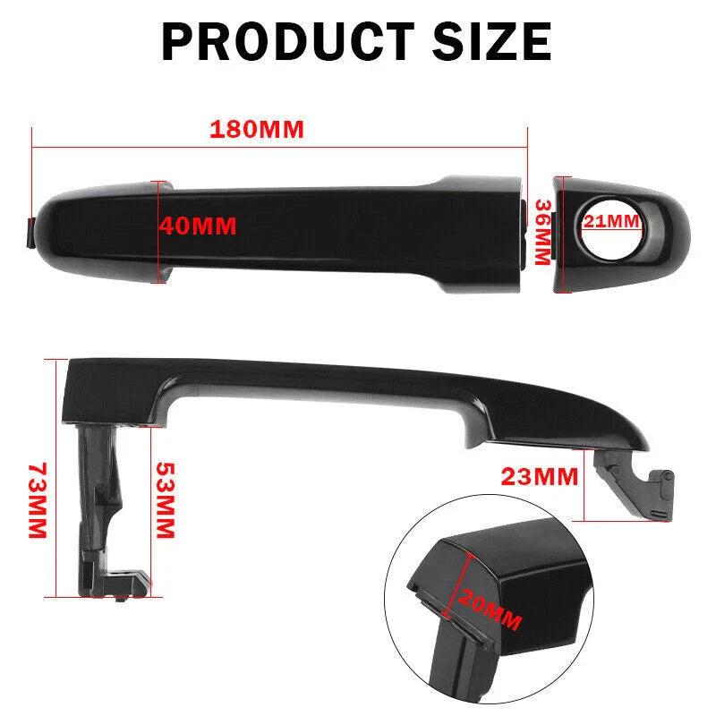 Front Right Outer Door Handle w/Keyhole for Hyundai i30 FD (2007-2012)
