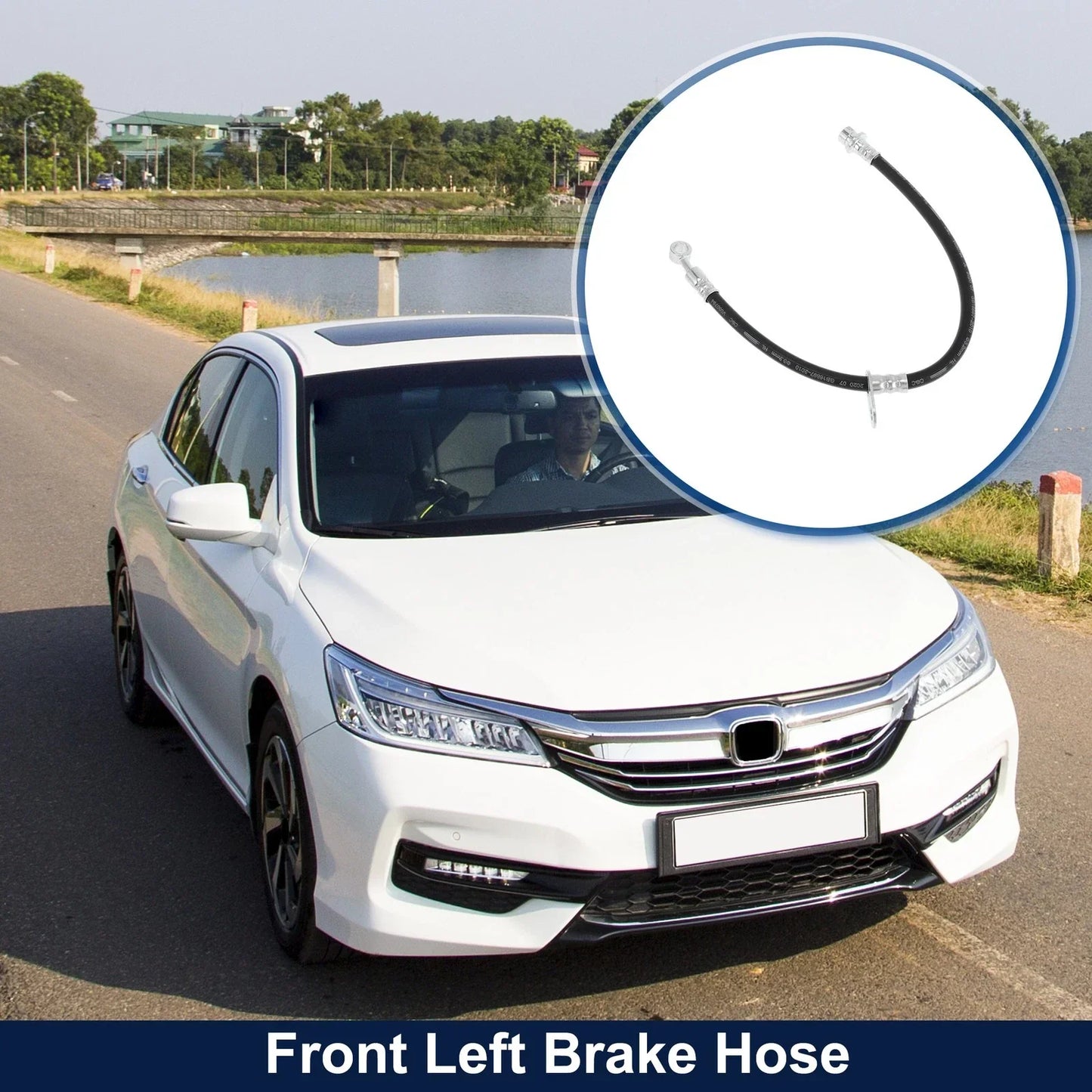 Front Left Brake Hose for Honda Accord (2003-2007) - Hydraulic Hose