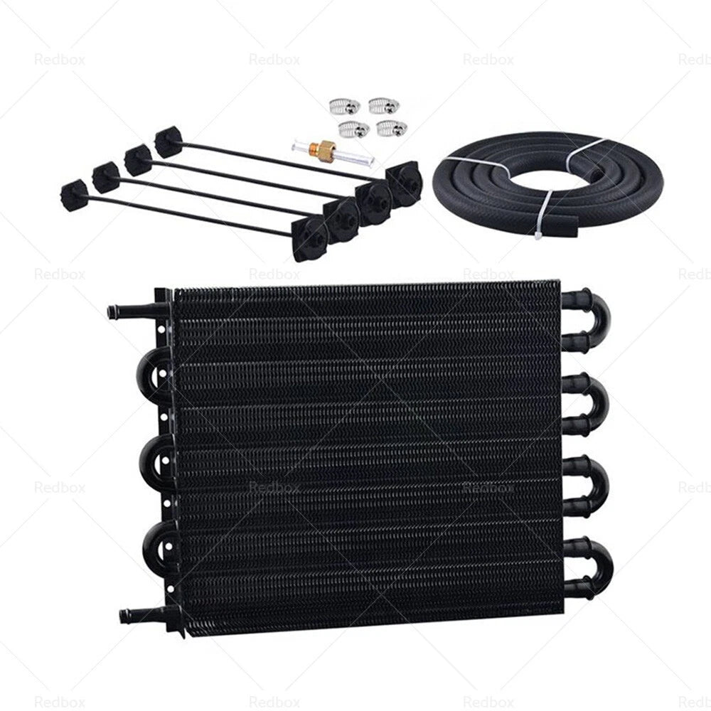 8 Row Remote Transmission Oil Cooler Radiator Kit for Manual to Automatic Cars