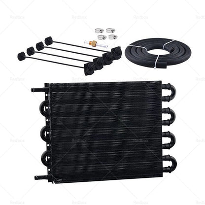 8 Row Remote Transmission Oil Cooler Radiator Kit for Manual to Automatic Cars