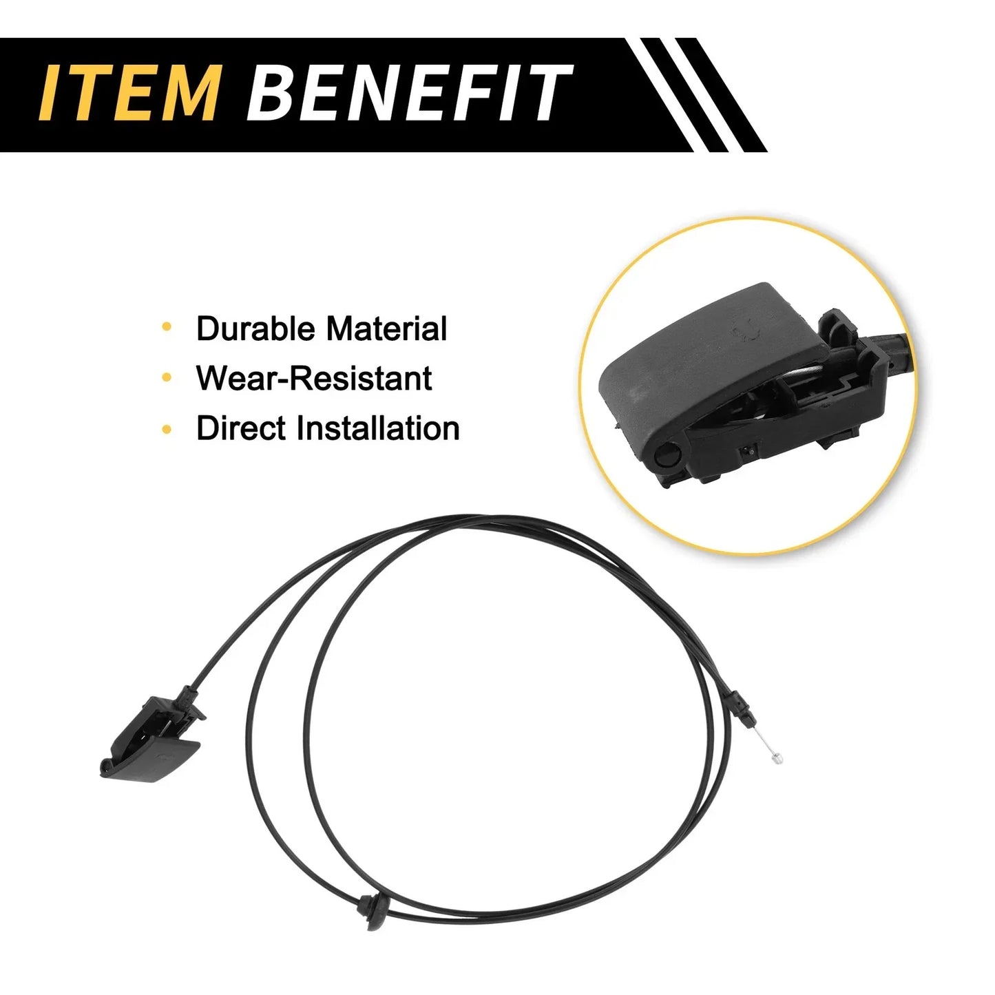 Hood Latch Release Cable for Dodge Ram 1500 2500 3500 (2009-2018)