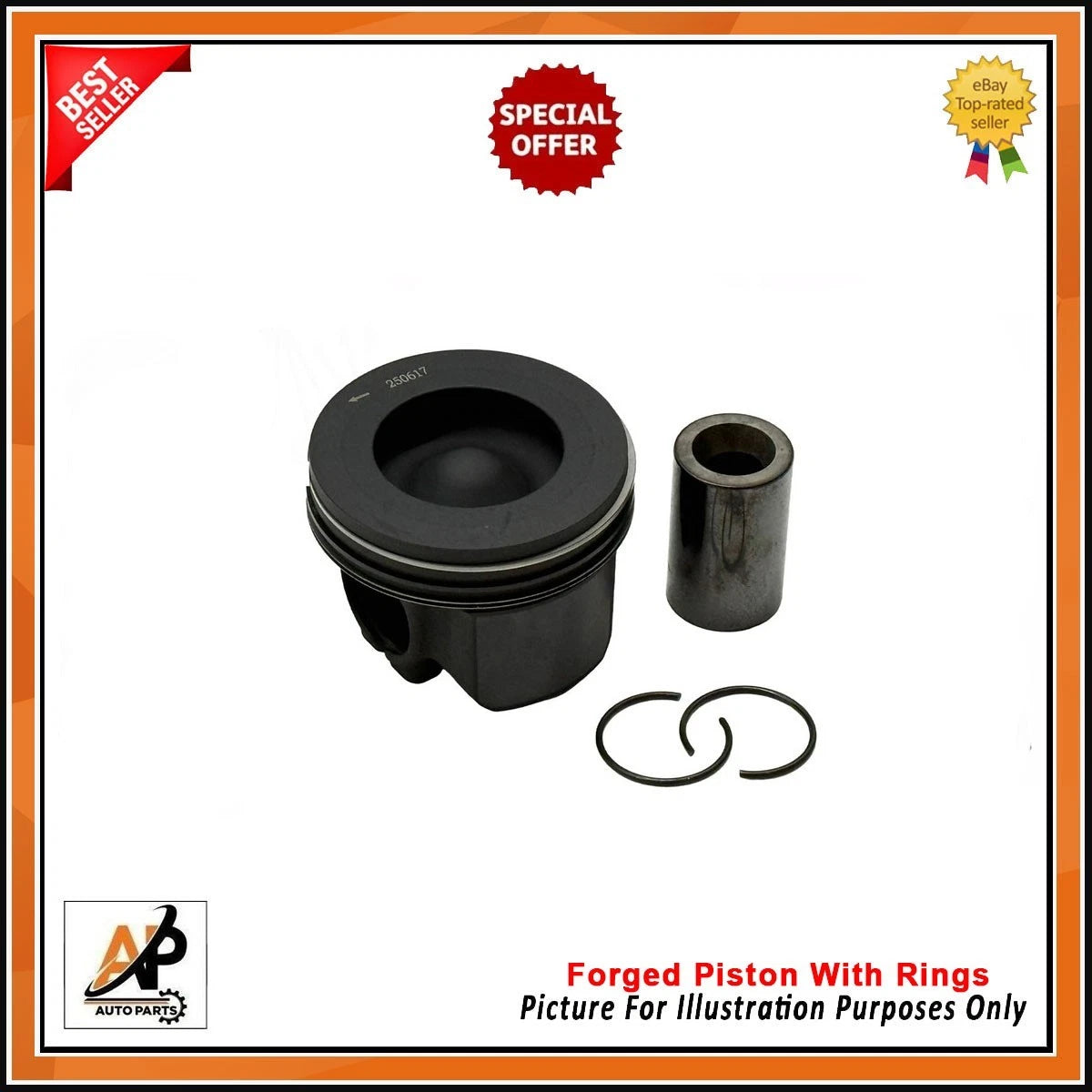 Forged Piston Kit with Rings for Jaguar Land Rover 3.0L Diesel (DT306 2009–2019)
