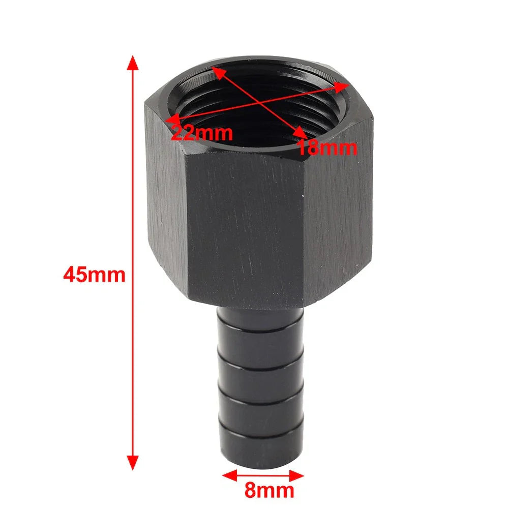 3/8" Hose Barb Fuel Line Push On Swivel Fitting Adapter for AN8 (N/A)