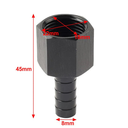 3/8" Hose Barb Fuel Line Push On Swivel Fitting Adapter for AN8 (N/A)