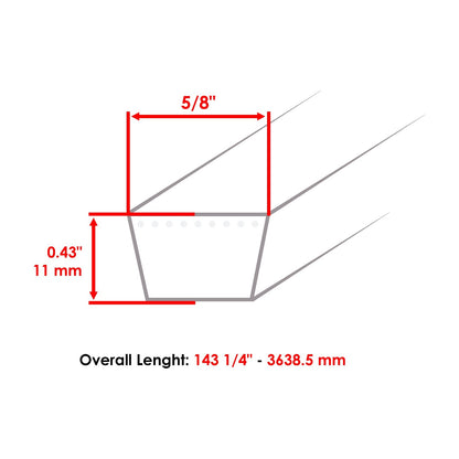 Deck Spindle Blade Belt Kit for Husqvarna GTH26V52LS (GTH3052, GTH52XLS)