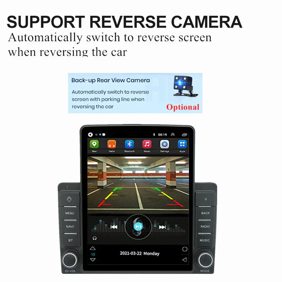 9.5" Vertical Android 10.1 Stereo Radio Player for Jeep Wrangler (2011-2023)