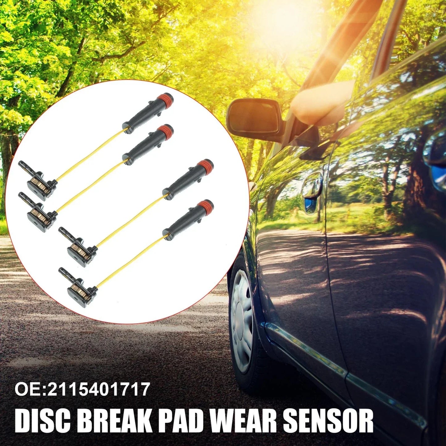 4 x Disc Brake Pad Wear Sensors for Mercedes-Benz CL500 (2003-2006)