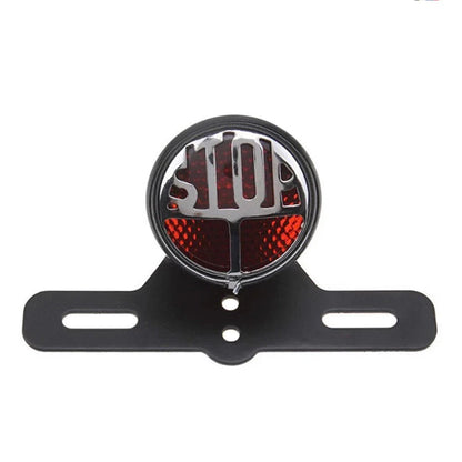 Vintage License Plate Mount Brake Light for Harley Bobber Chopper