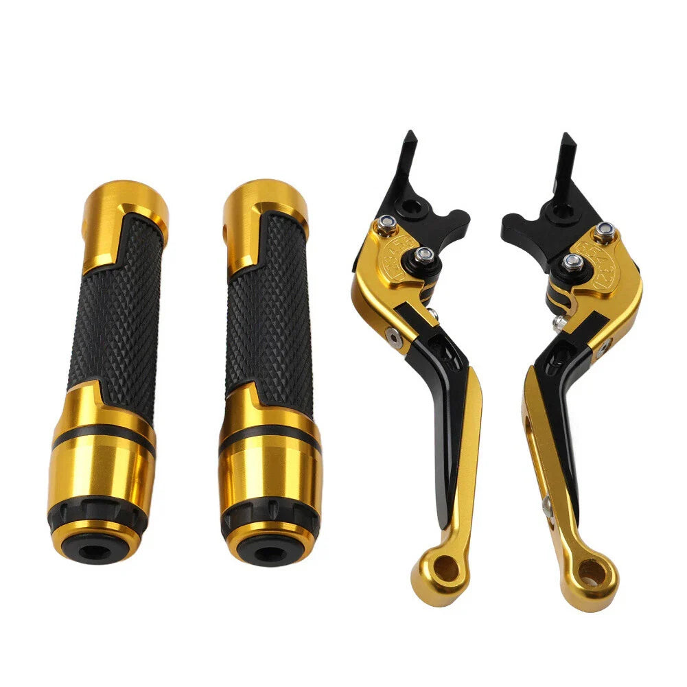 Gold Extendable Brake Clutch Levers & Handlebar Grips for BMW C650GT C600 (2012-2018)