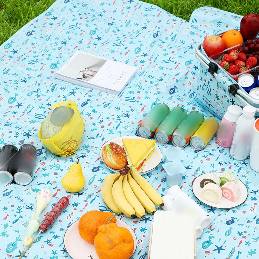 Extra Large Picnic Soft Rug & Insulated Cooler Lunch Bag Waterproof Outdoor