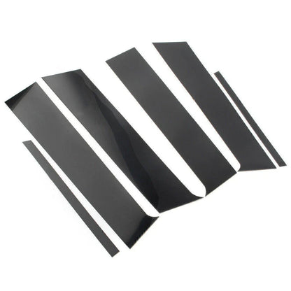 6 x Door Window Trim Covers for Mitsubishi Lancer Sedan (2008-2017) Black