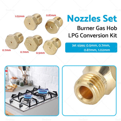 LPG Gas Jet Set for Burner Hob - Jets Nozzles Propane Injectors
