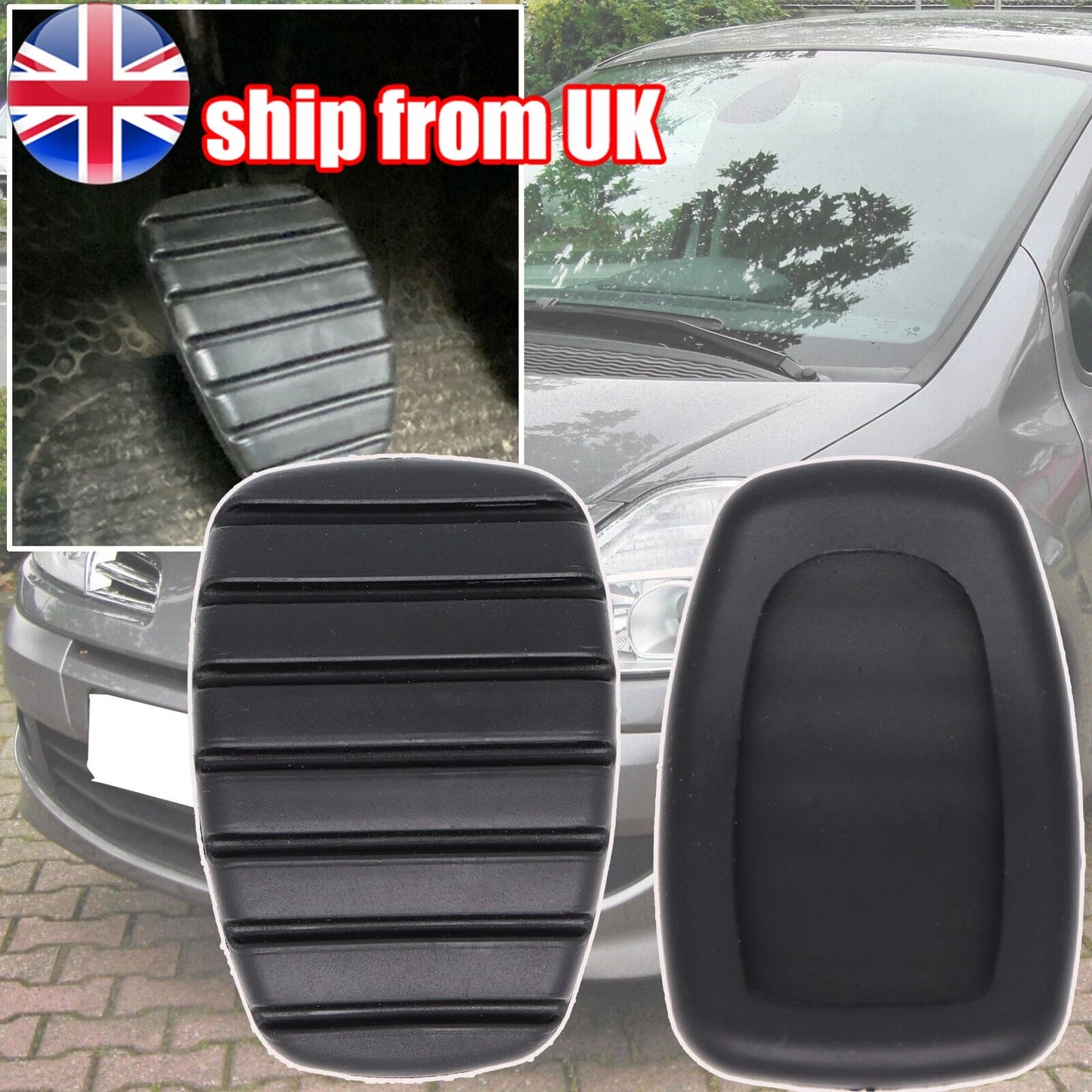 Pedal Pad Cover Set for Renault Modus 2004–2012 Front UK Replacement