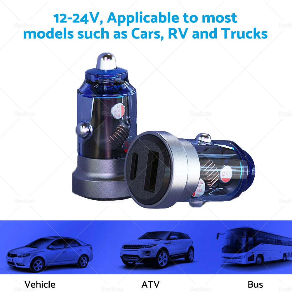 54W USB C Fast Car Charger Adapter PD30W QC3.0 for Various Models