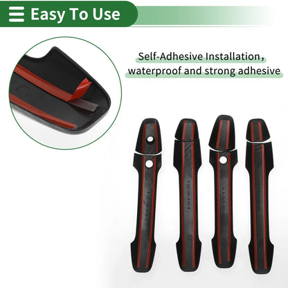 Car Door Handle Cover Trim for Honda Odyssey 2015-2022 Carbon Fiber Black