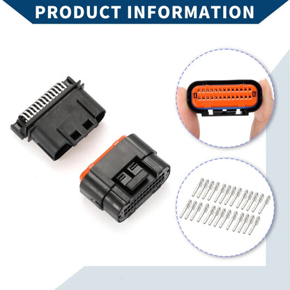 26 Pin ECU Connector Plug for Honda - Male Female Wire Terminal ()
