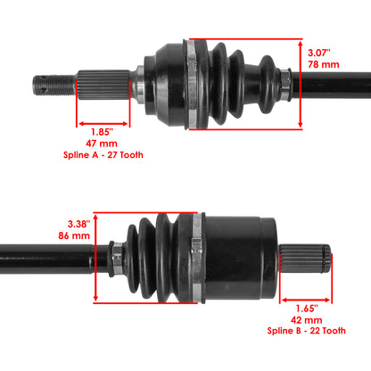 Caltric Front Left CV Axle Replacement for John Deere HPX 4X2 4X4 Diesel (040001–090000)