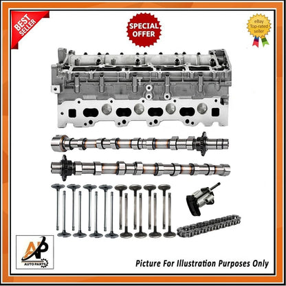 Cylinder Head Bare Replacement with 2x Camshafts for Citroen Relay (2007–2013)