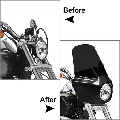 15" Black Headlight Fairing Windshield for Harley Softail Street Bob (18-24)