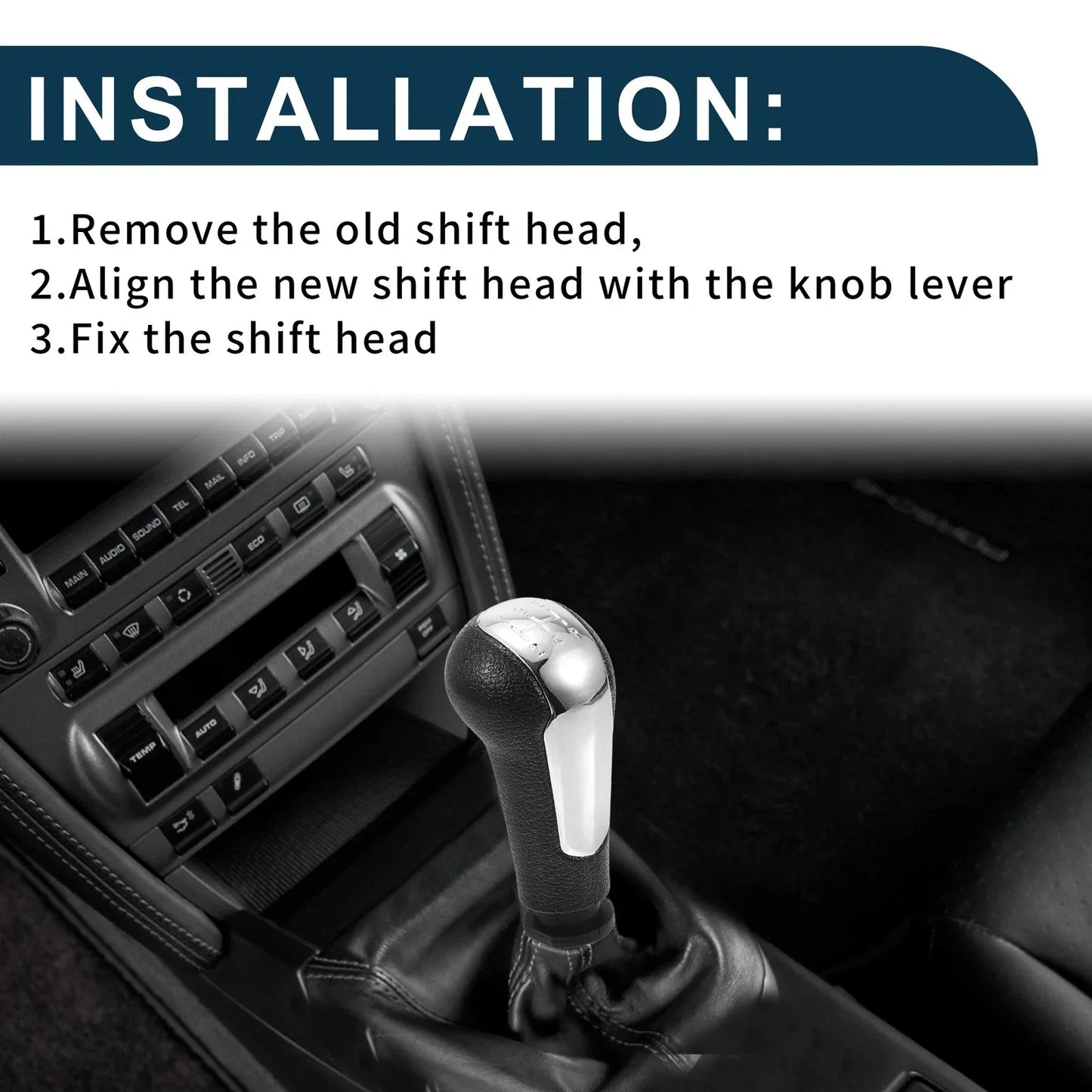 5 Speed Manual Gear Shifter Knob for Chevrolet Spark (2011-2016) Chrome