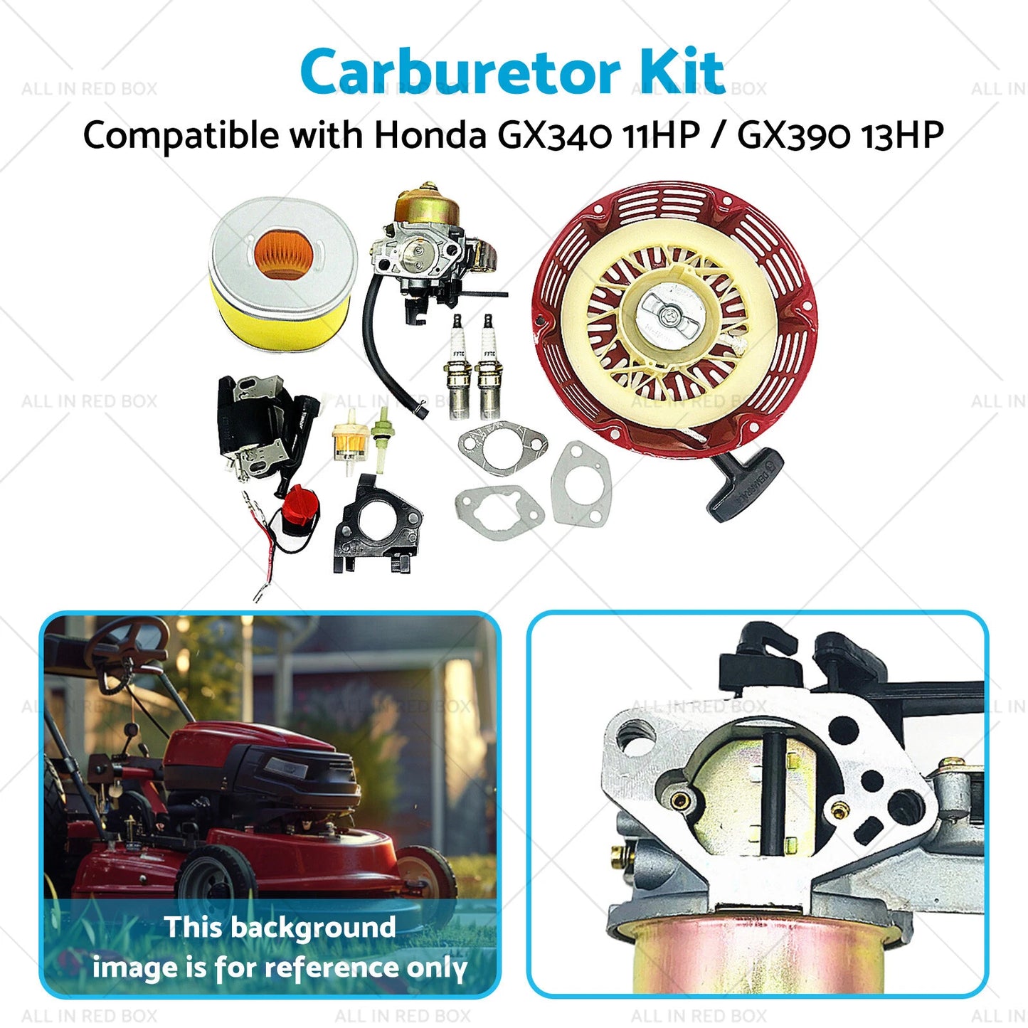 Carburetor Ignition Coil Spark Plug Filter for Honda GX340 GX390