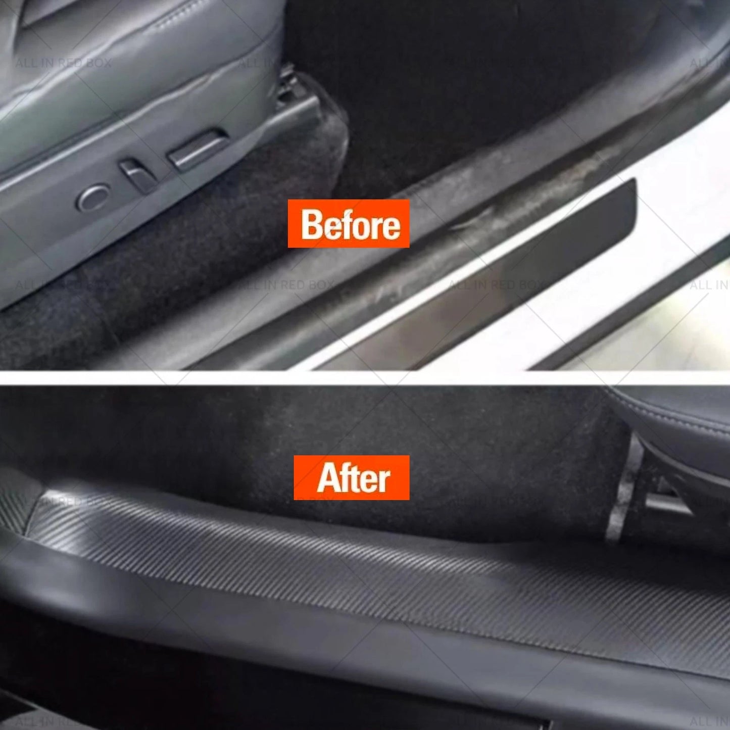 Carbon Fiber Front Door Sill Cover for Tesla Model 3 (2023)
